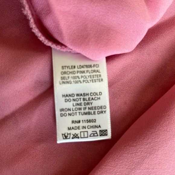 NWT Lush Brand Orchid Pink Floral Dress Women’s Size Medium - Picture 12 of 16